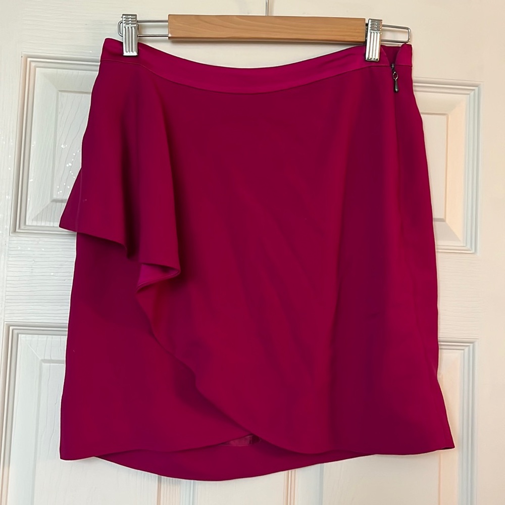 Leifsdottir anthro pink magenta faux wrap mini skirt